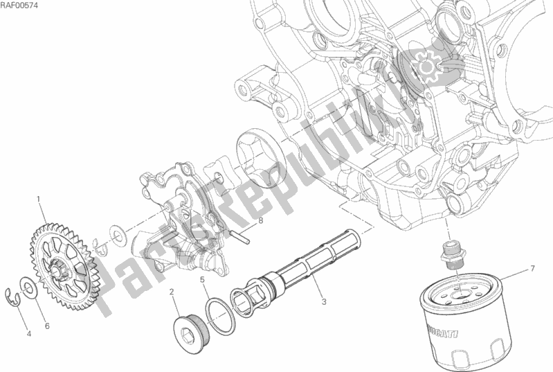 Wszystkie części do Pompa Oleju - Filtr Ducati Multistrada 950 SW 2018